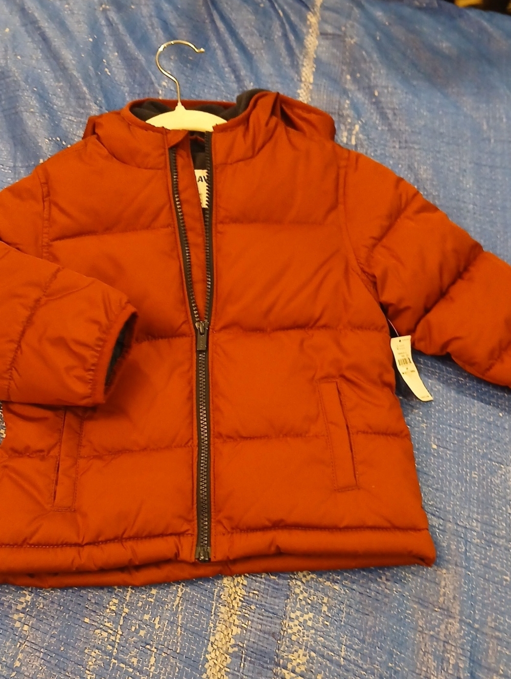 Old Navy Kids' Hooded Puffer Jacket - Rust